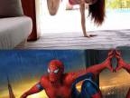 fille-bikini-imite-spiderman