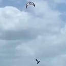 miniature pour Un homme en kitesurf se fait emporter par le vent